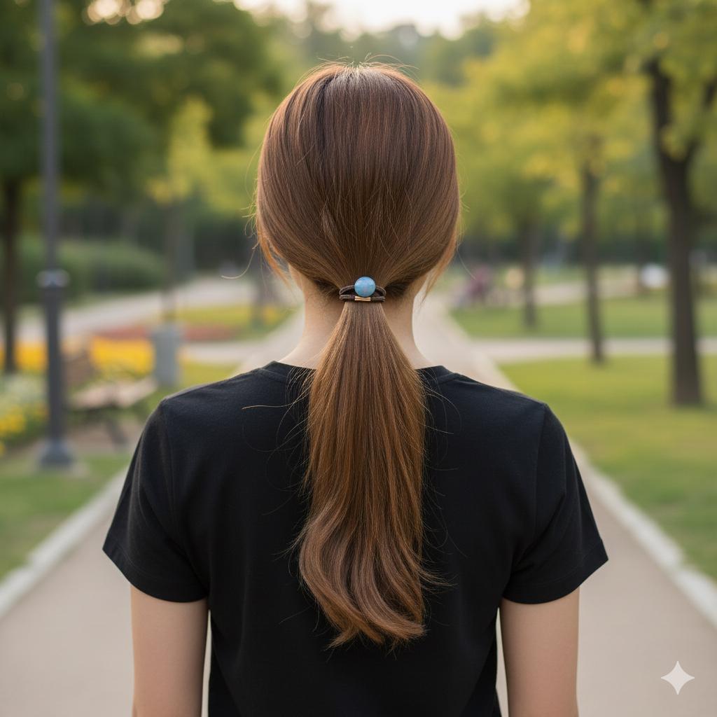 Pure Mini Bead Hair Tie / Simple Cute Ponytail Holder / Hair Accessory for Woman / French Hair Tie