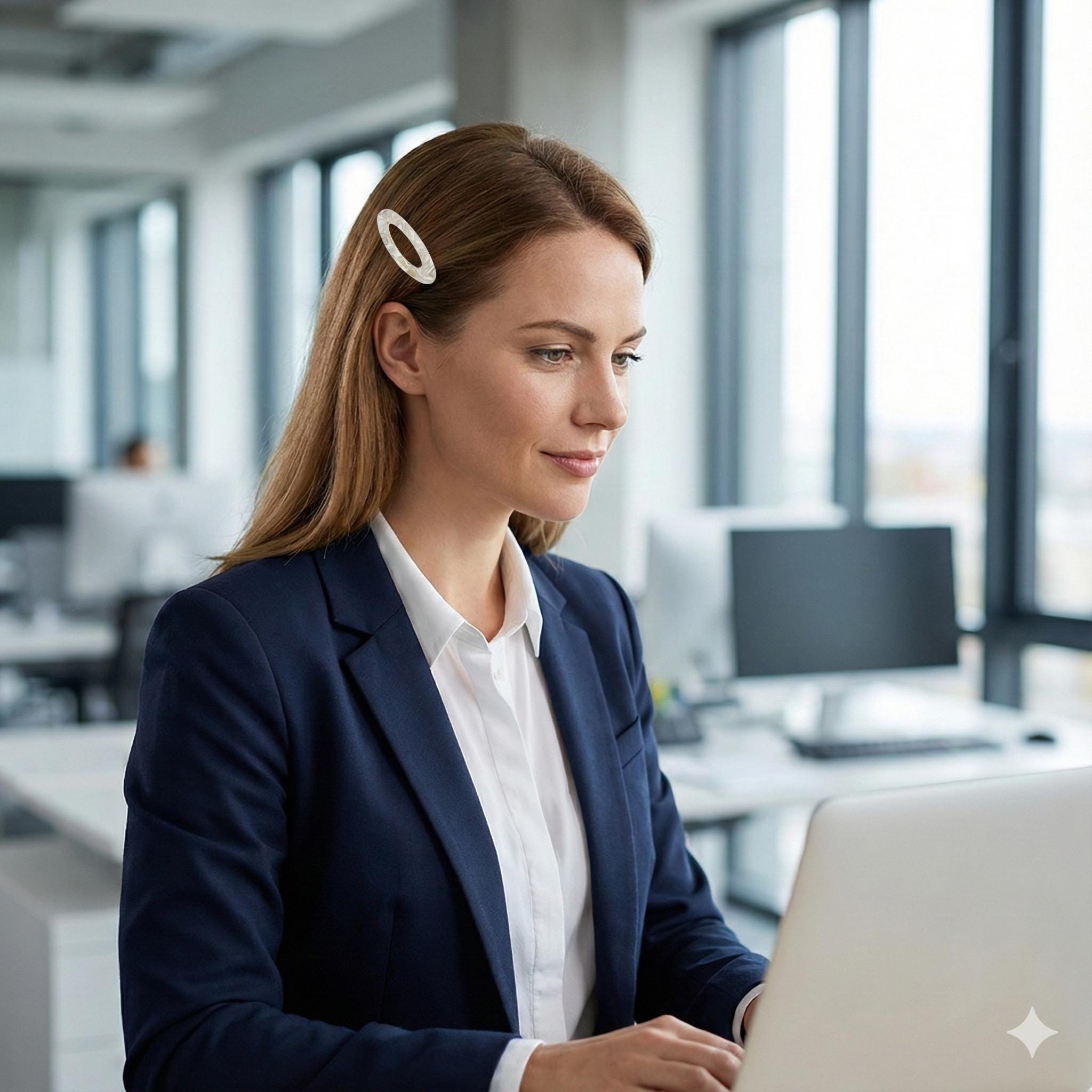 Tortoise Shell Mini Oval Snap Clip (2.2 Inch) / French Leopard Hairgrip Barrette / French Hair Pin / Tic Tac Hair Clip Pin