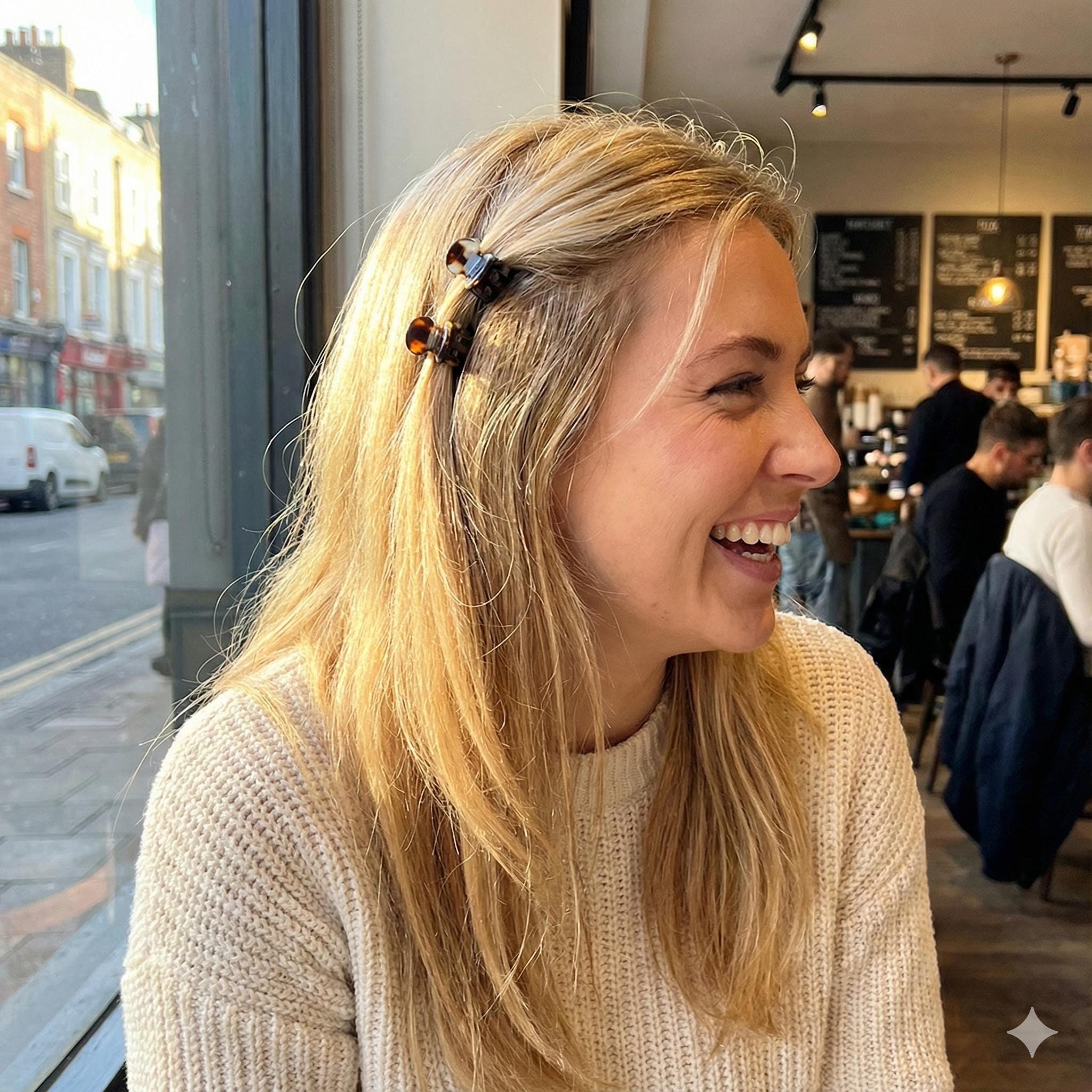 Tortoise Shell Mini Hair Clip (2 pieces 1 set) / Cute French Hair Pin / Hair Accessory for Woman