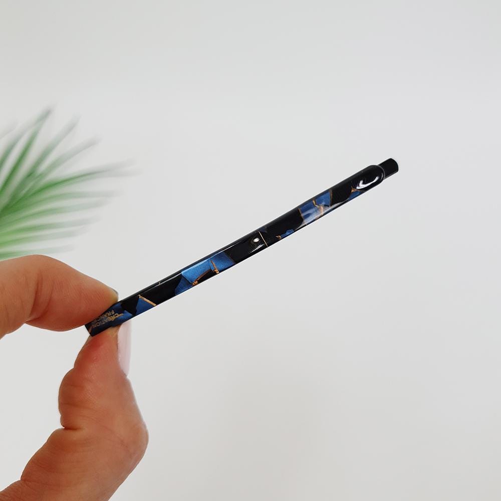 Tortoise Shell Long Bobby Pin (3.5 Inch) / Simple Line Leopard French Hair Pin / Hair Accessory for Woman / Snap Clip for Thin Hair