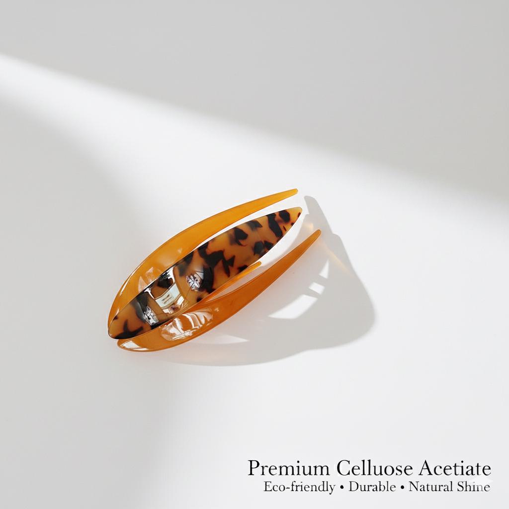 Leopard Marble Large Hair Claw Clip / Tortoise Shell French Hair Pin / Alligator Hair Clip for Woman