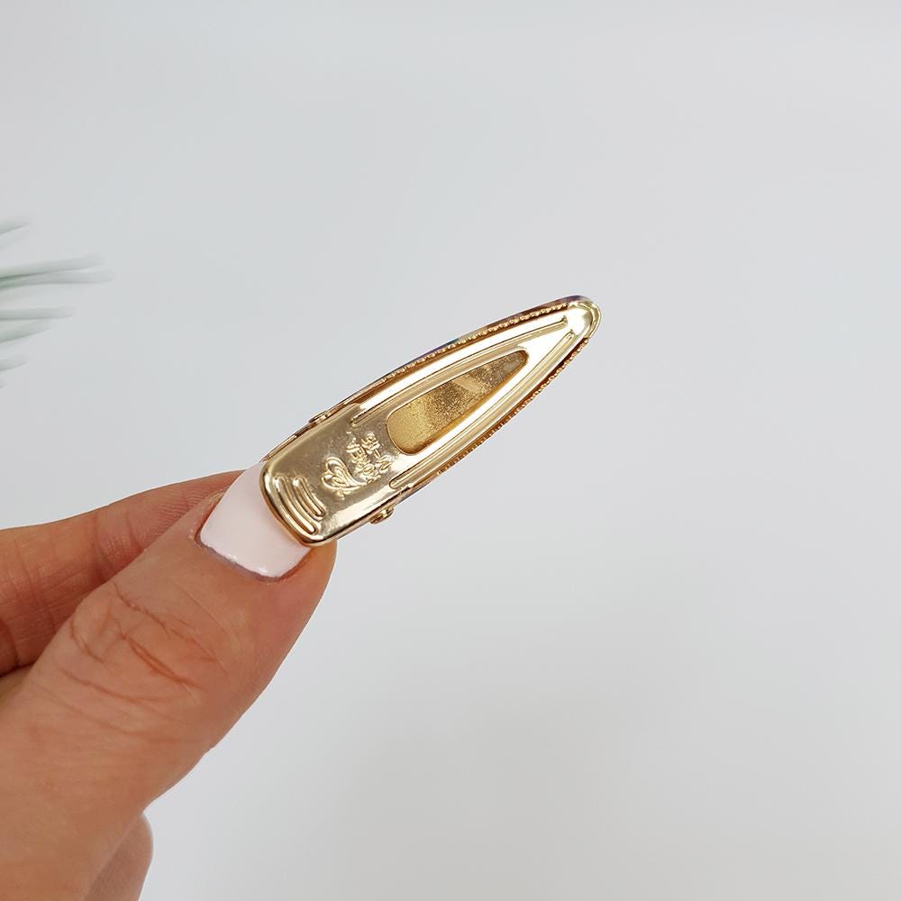 Triangle Cute Mini Hair Clips (2.0 Inch) / Small French Hair Pin / Hair Barrette for Woman / Accessory for Girl