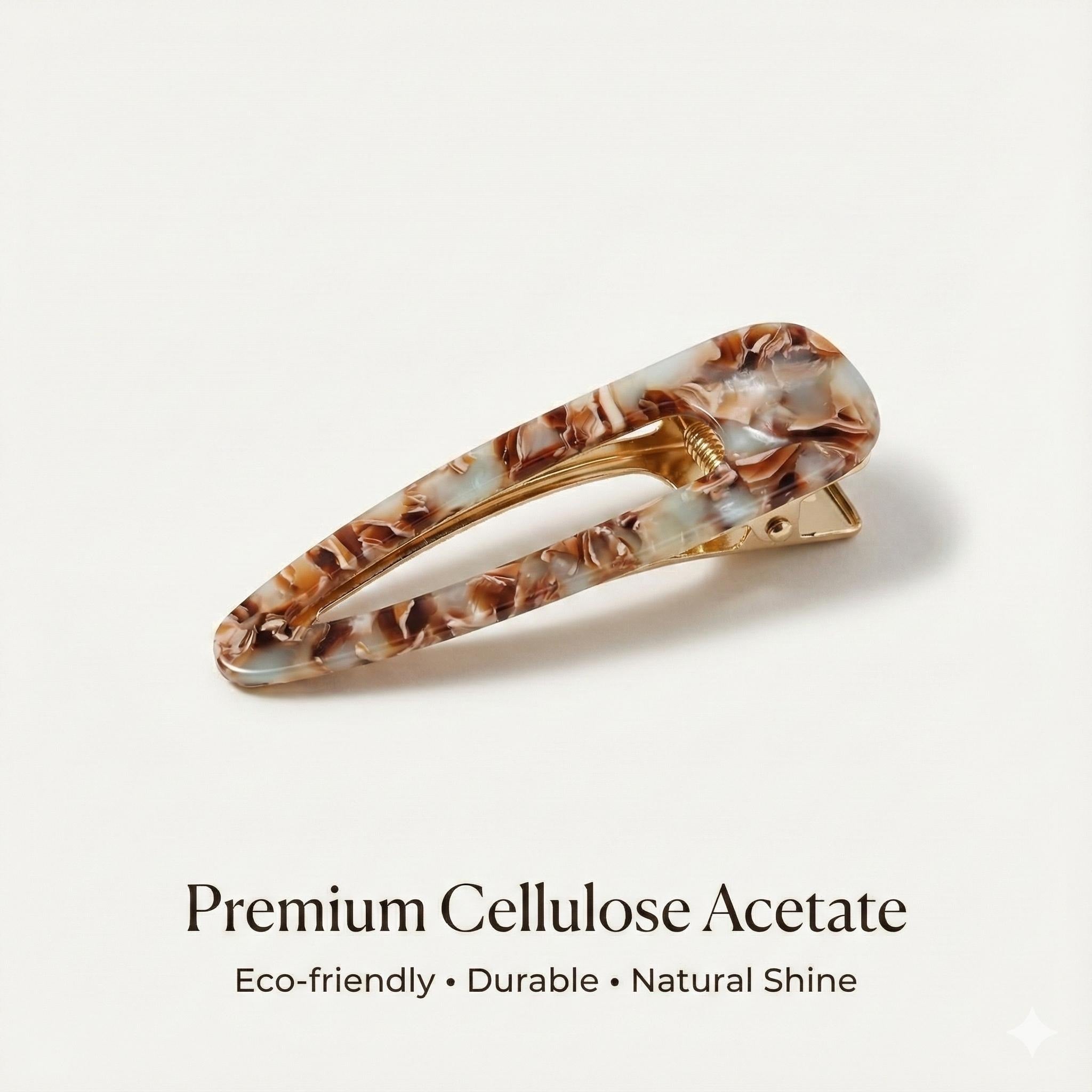 Tortoise Shell Triangle Alligator Hair Clip (3.1 Inch) / Leopard French Hair Pin / Hair Barrette for Woman