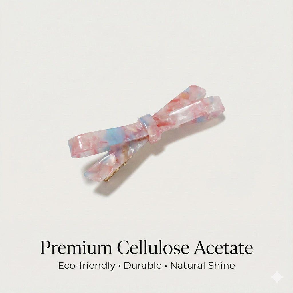 Tortoise Shell Simple Ribbon Alligator Hair Clip (2.8 Inch) / Leopard French Hair Pin / Hair Barrette for Woman