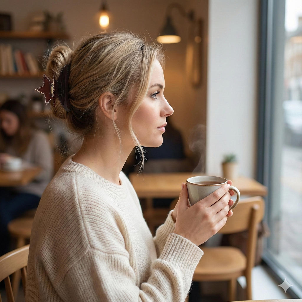 Stella Cubic Claw Updo Hair Claw Clip (4.7 Inch) / Elegance French Hair Pin / Hair Barrette for Woman