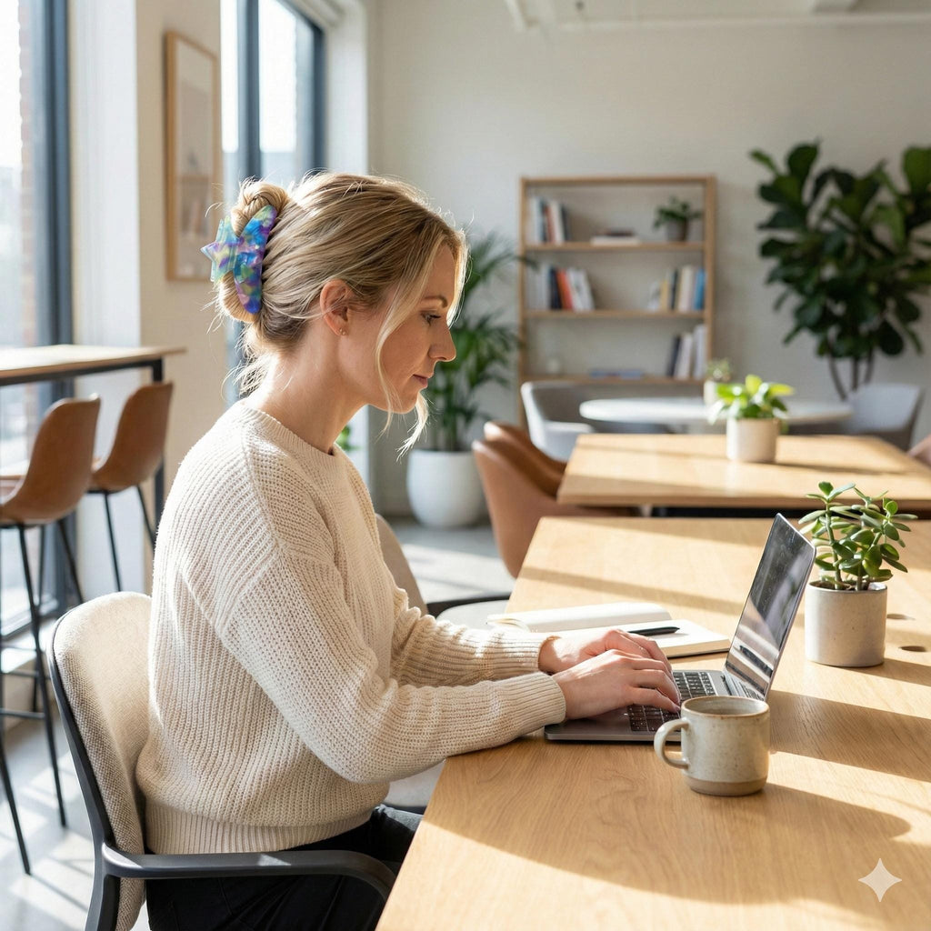 Stella Cubic Claw Updo Hair Claw Clip (4.7 Inch) / Elegance French Hair Pin / Hair Barrette for Woman