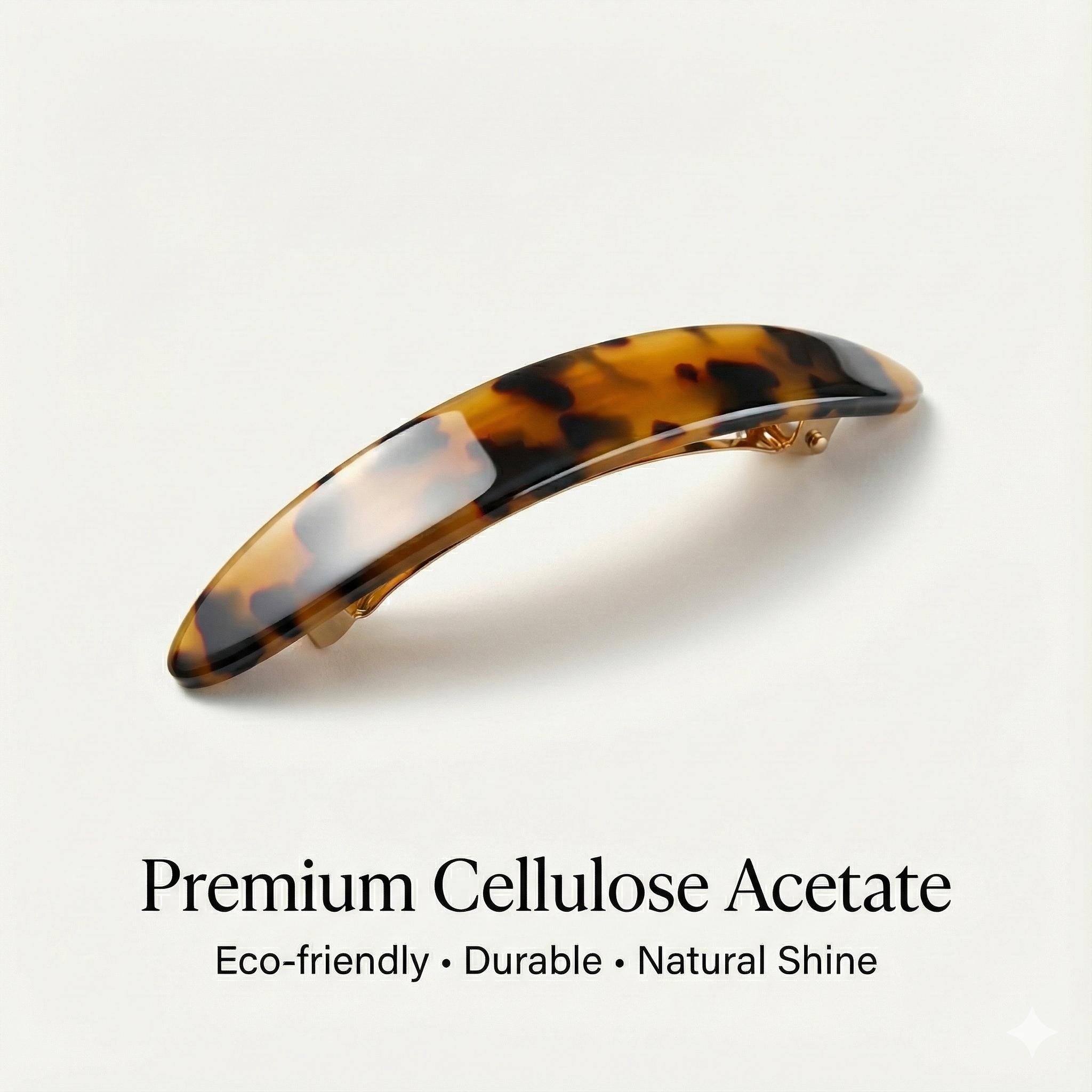 Blooming Slim Curve Half Updo Barrette (4.1 Inch) / Elegance French Hair Pin / Automatic Hair Clip