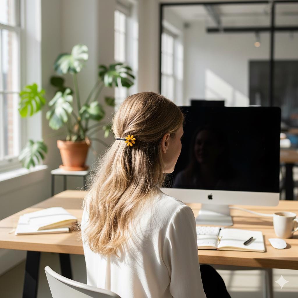 Sunflower Slim Long Barrette (4.7 Inch) / Elegance French Hair Pin / Automatic Hair Clip