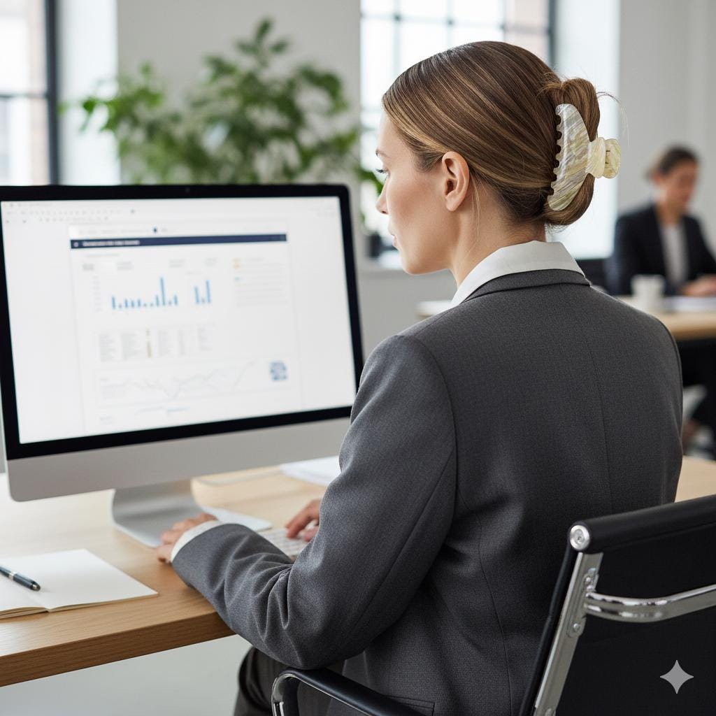 Flat Half Moon Half-Up Updo Hair Claw Clip (3.1 Inch) / Elegance French Hair Pin / Hair Barrette for Woman