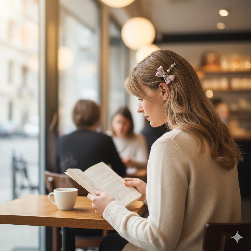 Dragonfly Ribbon Mini Side Hair Claw Clip (2.4 Inch) / Vivid Color French Pin / Alligator Hair Clip for Woman