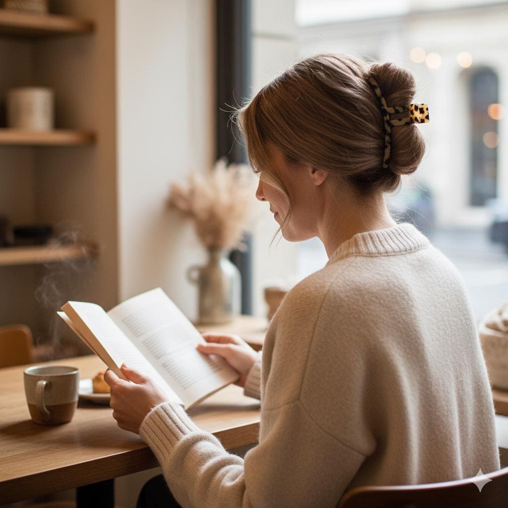 Rectangular Curve Straight Hair Claw Clip (4.8 Inch) / Elegance French Hair Pin / Hair Barrette for Woman