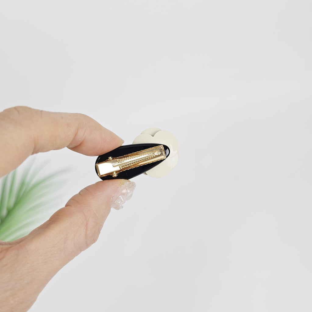 Pastel Small Pansy Mini Hair Claw Clip (1.6 Inch) / Tortoise Shell Frech Pin / Alligator Hair Clip for Woman