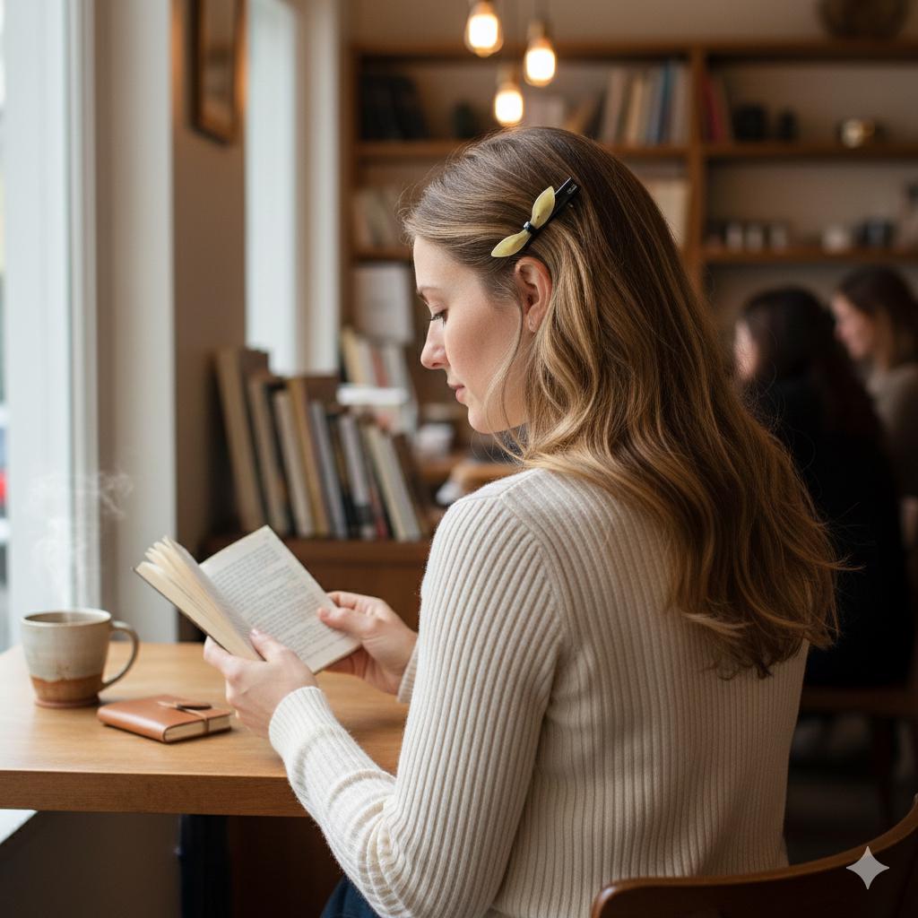 Lip Bow Mini Hair Claw Clip (3.1 Inch) / Tortoise Shell Frech Pin / Alligator Hair Clip for Woman