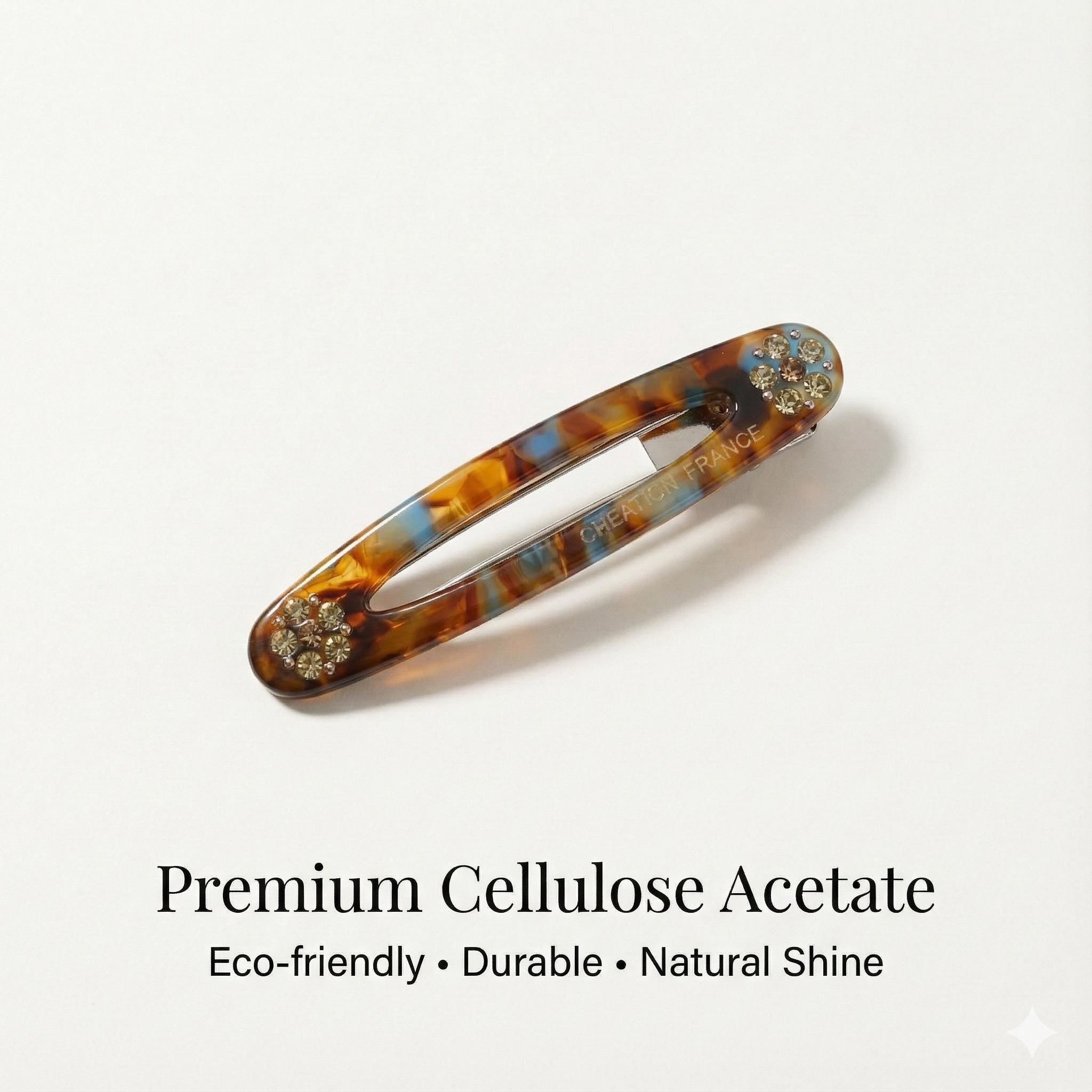 Leopard New Color Cubic Point Round Frame Bobby Pin (2.2 Inch) / Tortoise Shell French Hair Pin Clip / Bow Barrette