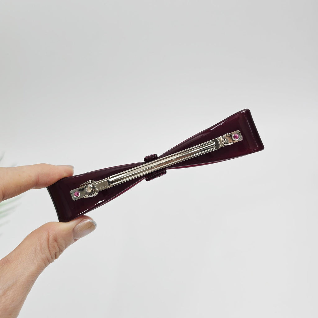 Cubic Glow Tie Hair Clip for Full or Half Updo (4.9 Inch) / Elegance French Hair Pin / Automatic Hair Clip