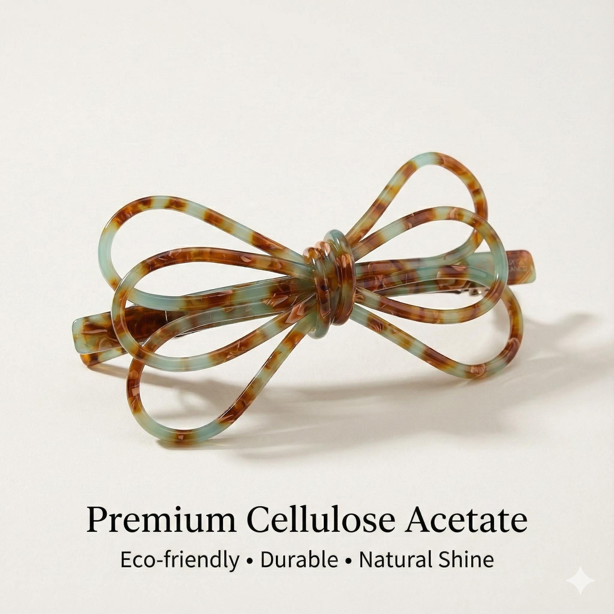 New Color Triple Ribbon Hair Clip (4.3 Inch) / Tortoise Shell French Hair Pin / Hair Accessory for Woman / Automatic Hair Clip