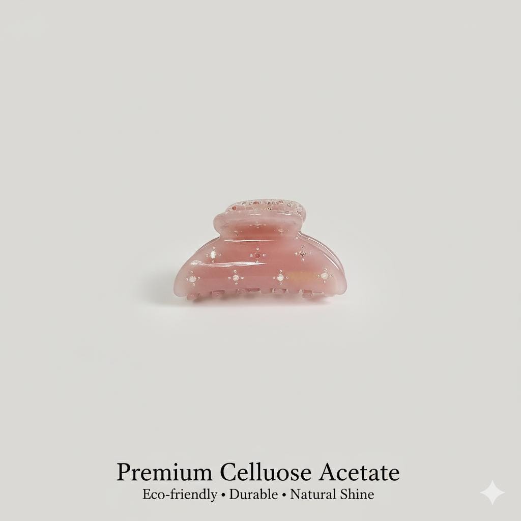 New Color Half Moon Cubic Point Double Small Hair Claw (1.9 Inch) / Vivid Color French Pin / Alligator Hair Clip for Woman