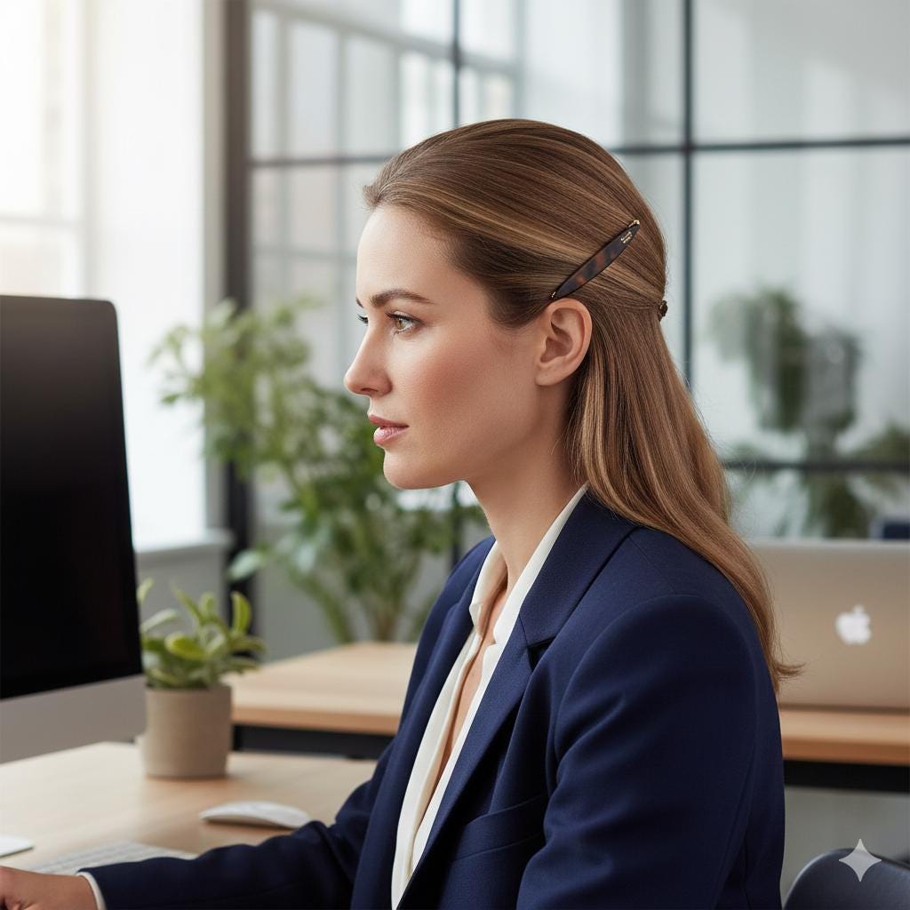 Leopard Long Oval Round Hair Stick Hairpin (2.6 Inch) / Cute Tortoise Shell French Hair Pin / Hair Accessory for Woman