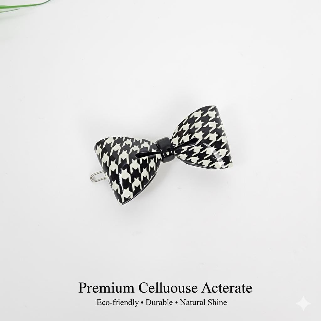 Luxurious Audrey Ribbon Snap Clip Bobby Pin (2.3 Inch) / Vintage French Hair Pin / Hair Accessory for Woman / Bow Barrette for Thin Hair