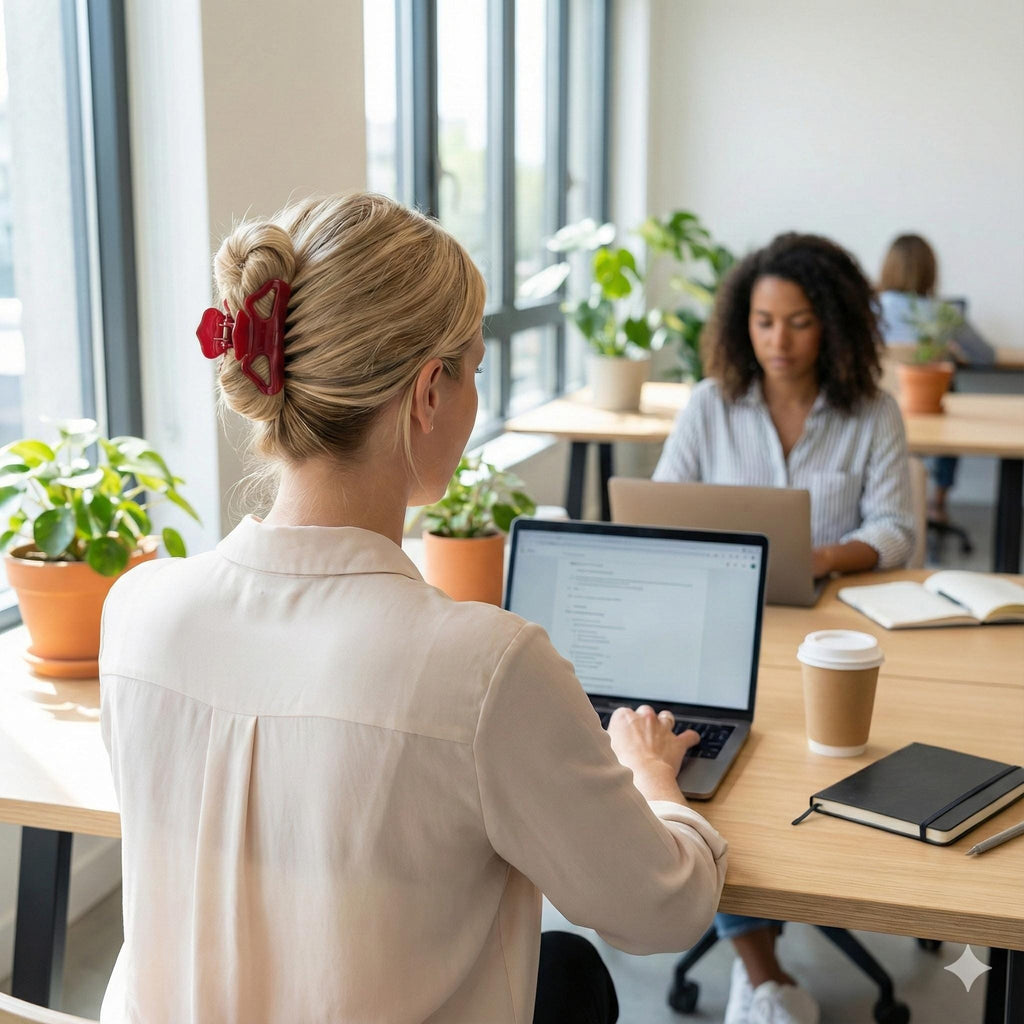 Leopard Pure Color Medium Hair Claw Clip (3.1 Inch) / Tortoise Shell French Hair Pin / Hair Barrette for Woman