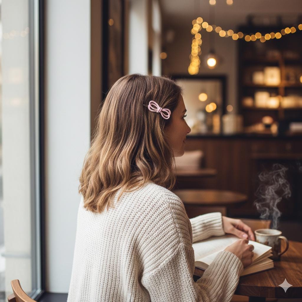 Pure Color Twin Ribbon Bobby Pin (2.2 Inch) / Tortoise Shell French Hair Pin Clip / Hair Accessory for Woman / Bow Barrette