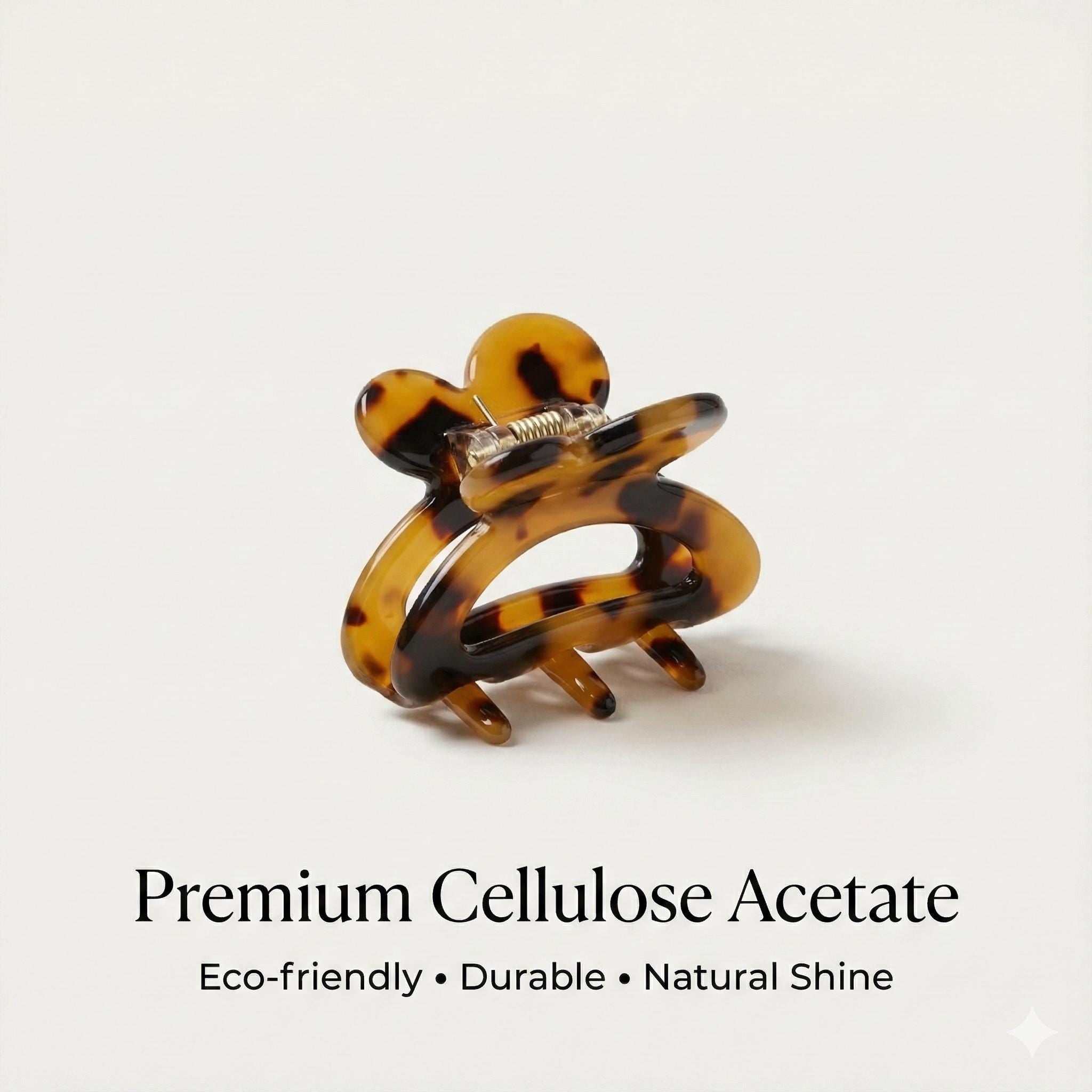 Heart Mini Butterfly Hair Claw Clip (1.4 Inch) / Cute Tortoise Shell French Hair Pin / Small Hair Clips