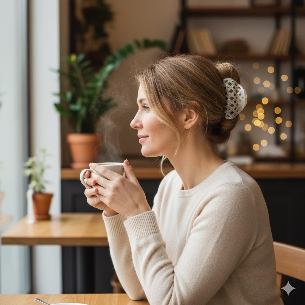 Round Pebble Check Pattern Hair Claw Clip (3.7) / Tortoise Shell Medium Size Ponytail Holder / French Pin / Hair Barrette for Woman