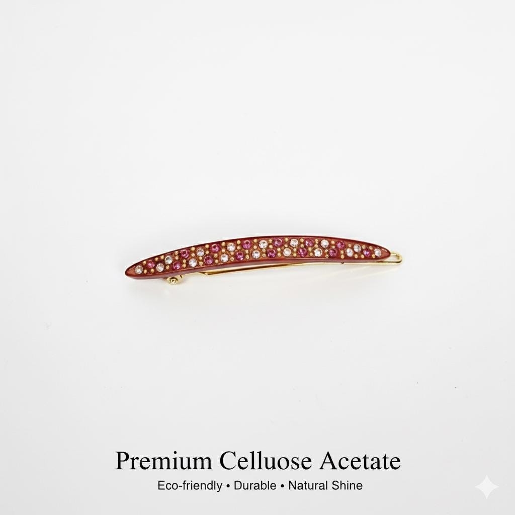 Laurence Long Oval Slim Bobby Pin (2.2 Inch) / Luxurious French Hair Pin / Hair Accessory for Woman / Mini Hair Clips