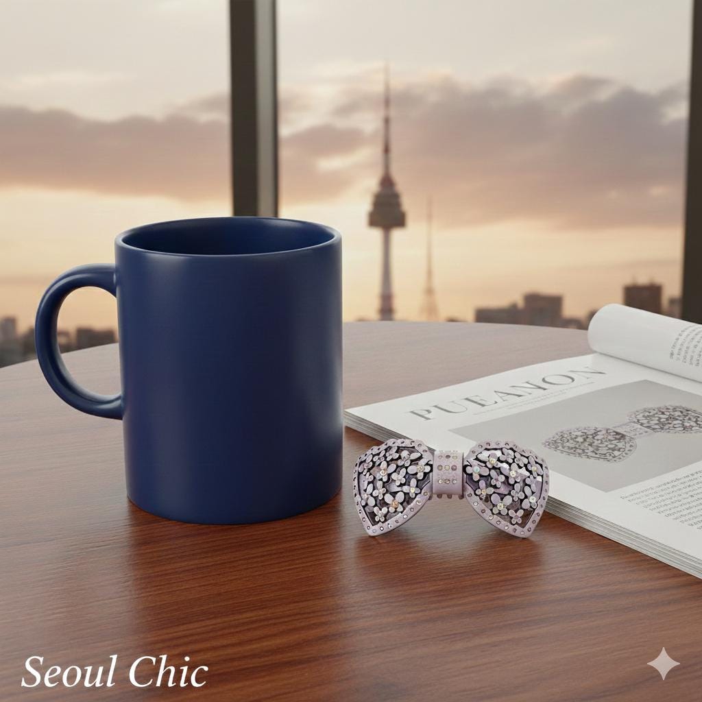 Pastel Color Flower Big Ribbon Hair Barrette with Cubic (3.9 Inch) / Luxurious French Hair Pin / Automatic Hair Clip