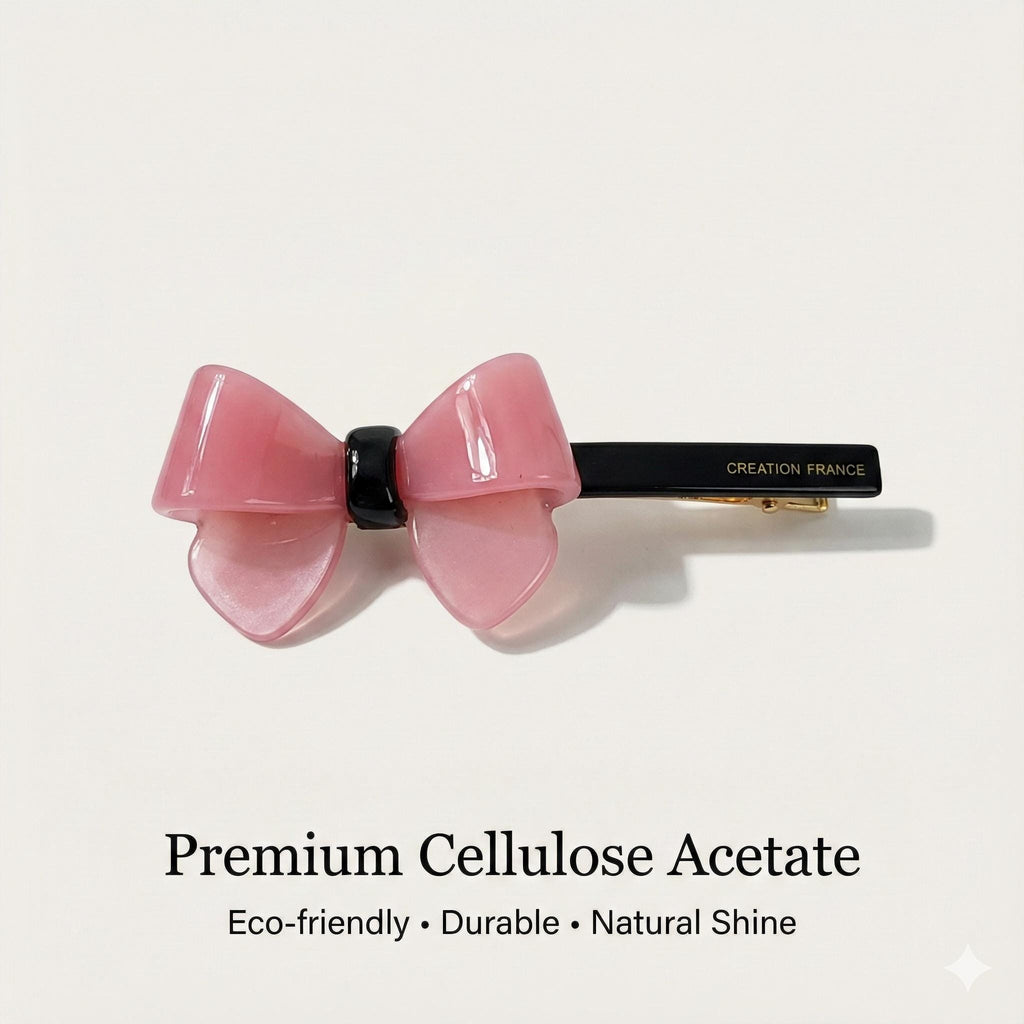 Leopard Bold Ribbon Hair Claw Clip (3.5 Inch) / Tortoise Shell French Hair Pin / Alligator Hair Clip for Woman