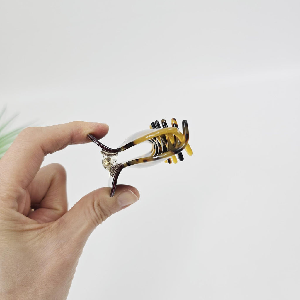 Heart Acetate Claw (3.7 Inch) | French Pin | Korean Hair Pin | Tortoise Shell Clip