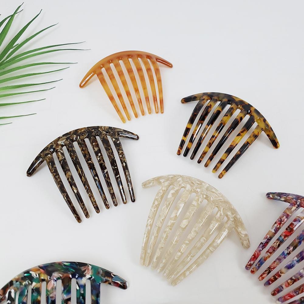 Long Leg Big Hair Comb Pin / Luxurious French Hair Pin / Hair Fork for Thick Hair / Tortoise Shell Hair Pin