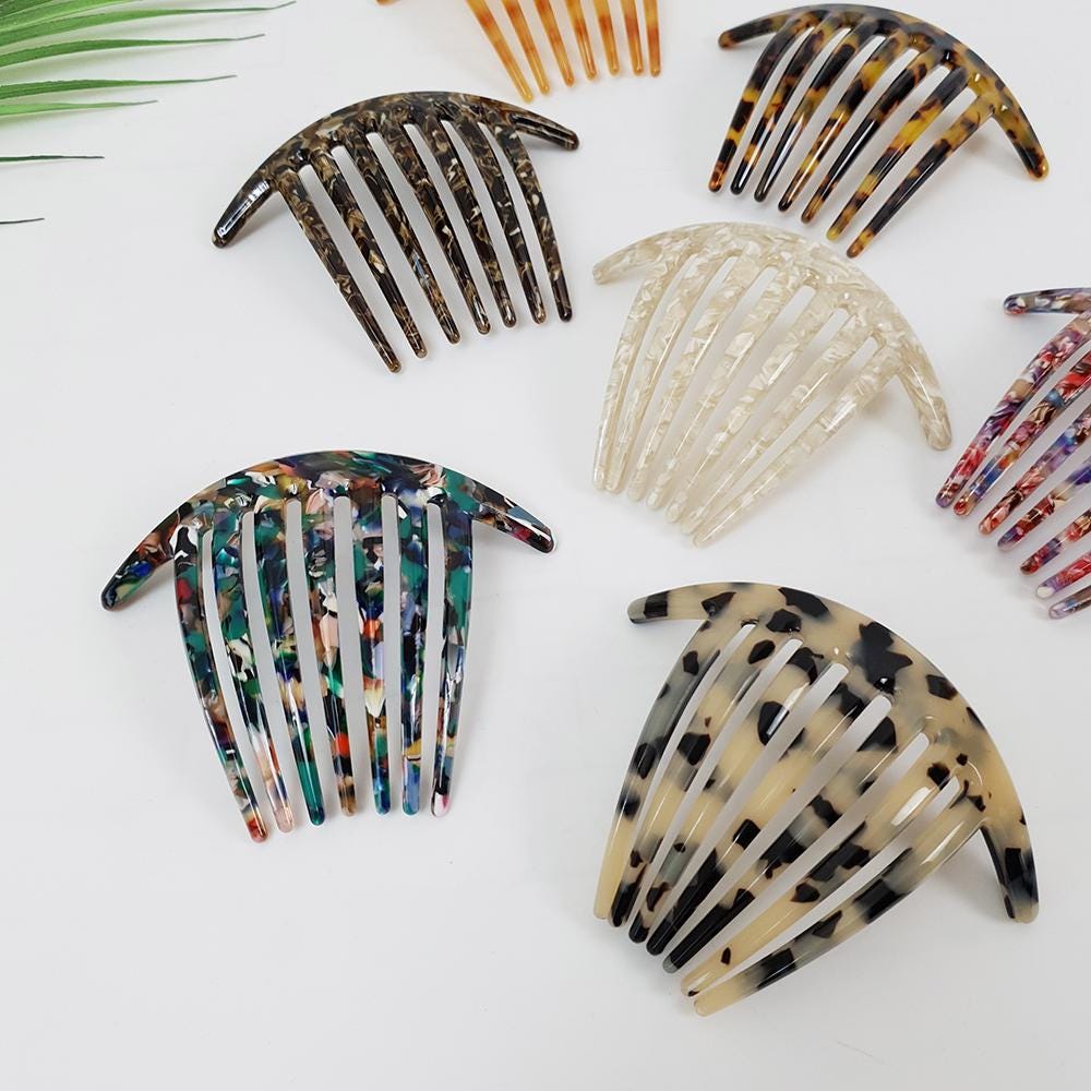 Long Leg Big Hair Comb Pin / Luxurious French Hair Pin / Hair Fork for Thick Hair / Tortoise Shell Hair Pin