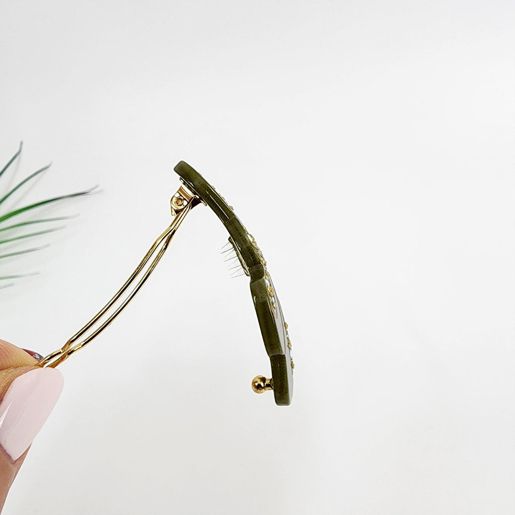 Raurence Cubic Flow Bobby Pin (1.8 Inch) / Luxurious French Hair Pin / Hair Accessory for Woman