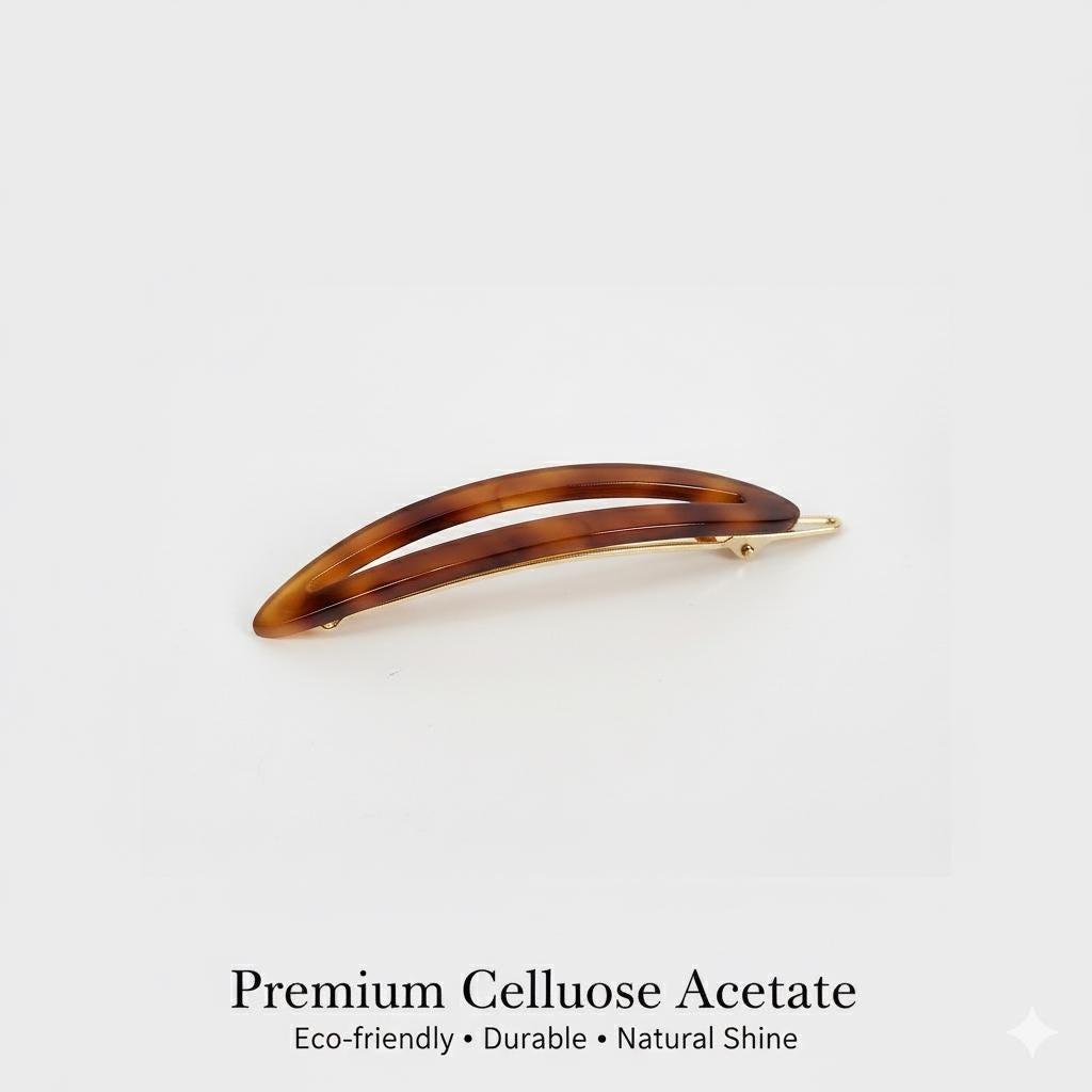 Raurence Oval Long Bobby Pin (2.6 Inch) / Luxurious French Hair Pin / Hair Accessory for Woman / Mini Claw Clip / Snap Pin for Thin Hair