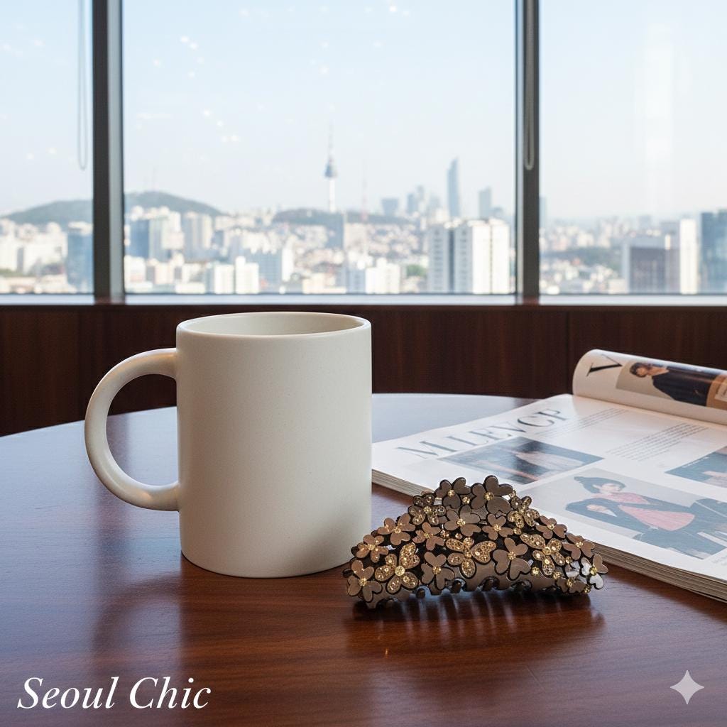 Brightening Blossom Garden Big Clip Hair Claw (4.7 Inch) / Pastel Color French Hair Pin / Hair Barrette for Woman