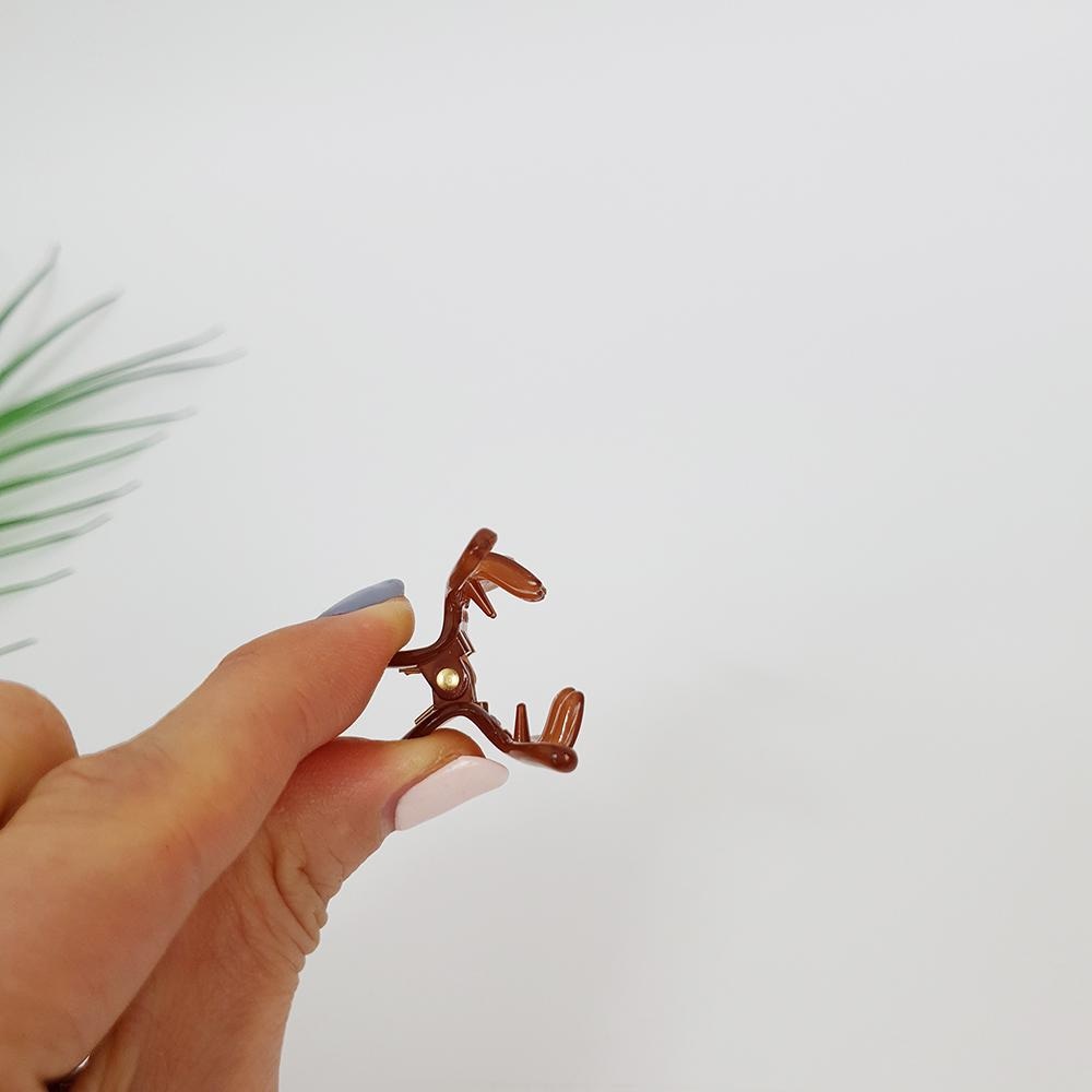 Pure Color Extra Mini Hair Clips (1.6 Inch) / Cute Small Hair Claw Clip / Hair Barrette for Woman / Octopus Hair Clip