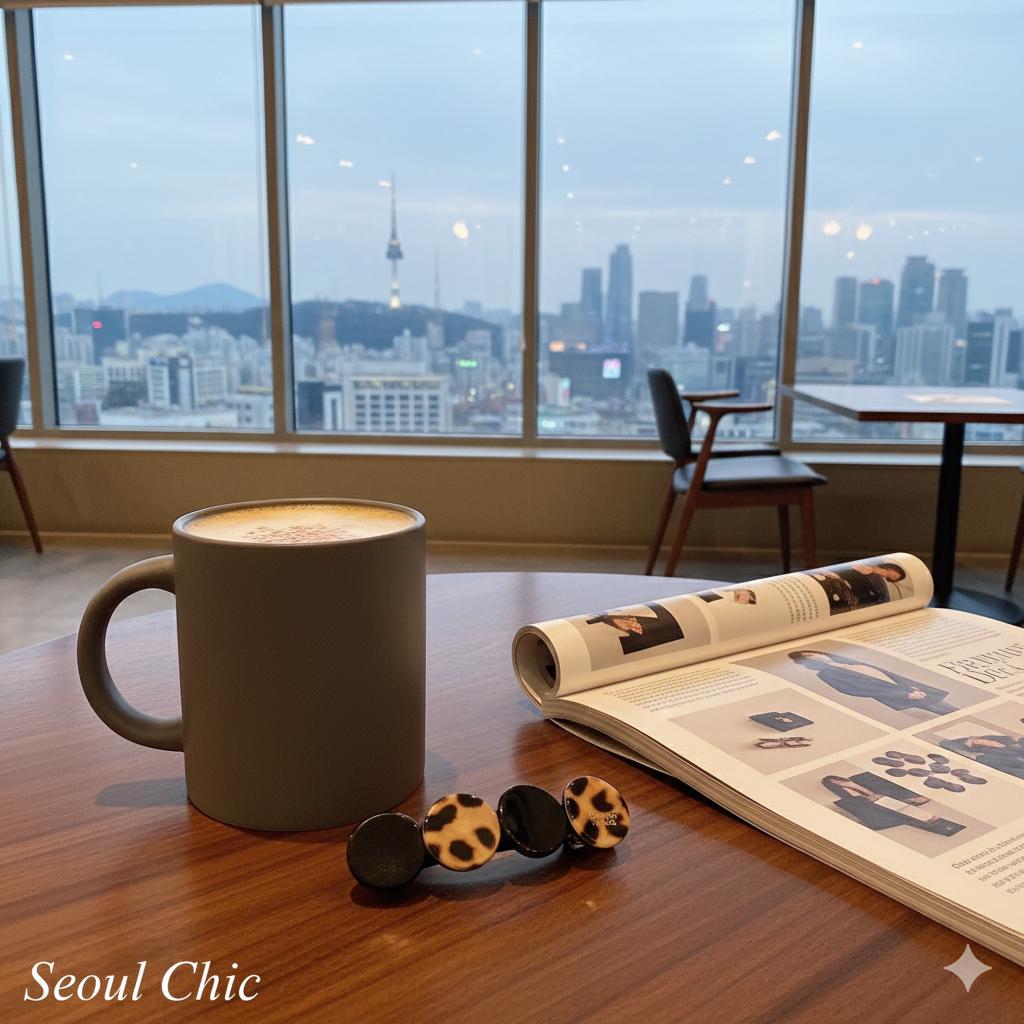 Leopard Floral Leaf Hair Barrette (2.6 Inch) / Tortoise Shell French Hair Pin / Hair Accessory for Woman / Automatic Hair Clip