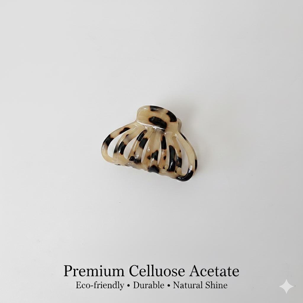 Leopard Judy Square Medium Hair Claw Clip / Tortoise Shell French Hair Pin / Hair Accessory for Woman
