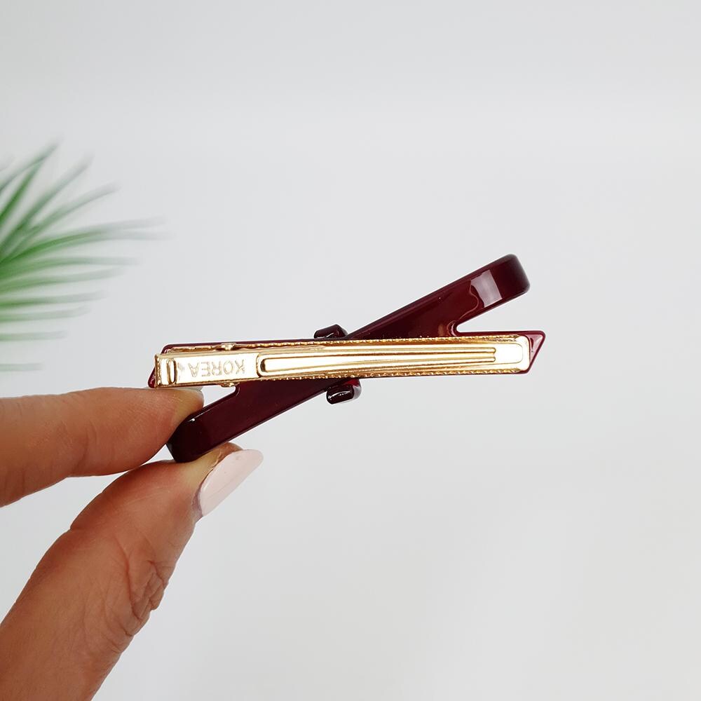 Pure Color Simple Ribbon Hair Claw Clip (2.8 Inch) / Cute French Hair Pin / Alligator Hair Clip for Woman