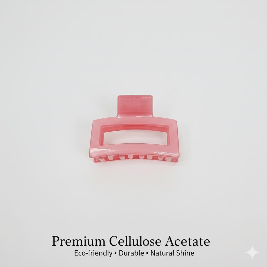 Simple Pure Color Square Hair Claw Clip (2.2 Inch) / Cute French Hair Pin / Hair Accessory for Woman