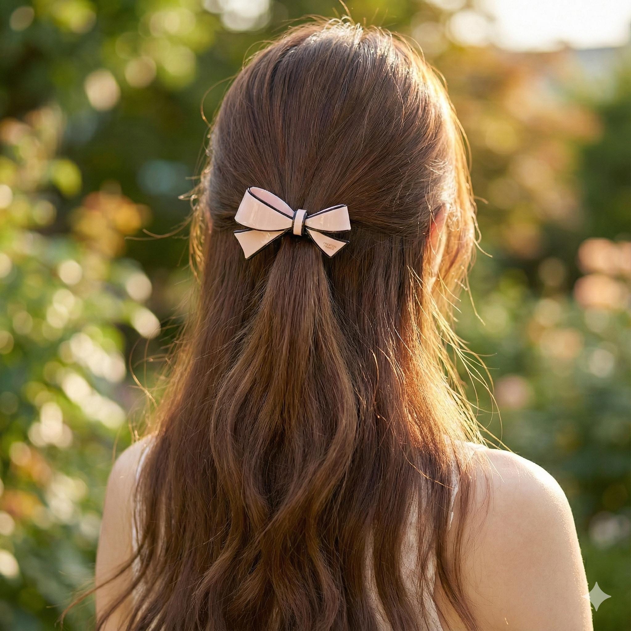 Pastel Color Big Ribbon Thick Ponytail Hair Tie (3.1 Inch) / Simple Cute Ponytail Holder / Hair Accessory for Woman