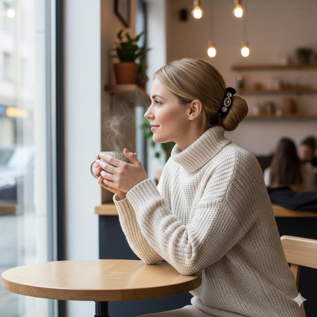 Velvet Pearl Dark Cubic Hair Clip / Simple Round Ponytail Holder / Hair Barrette for Woman / Pearl Hair Clip