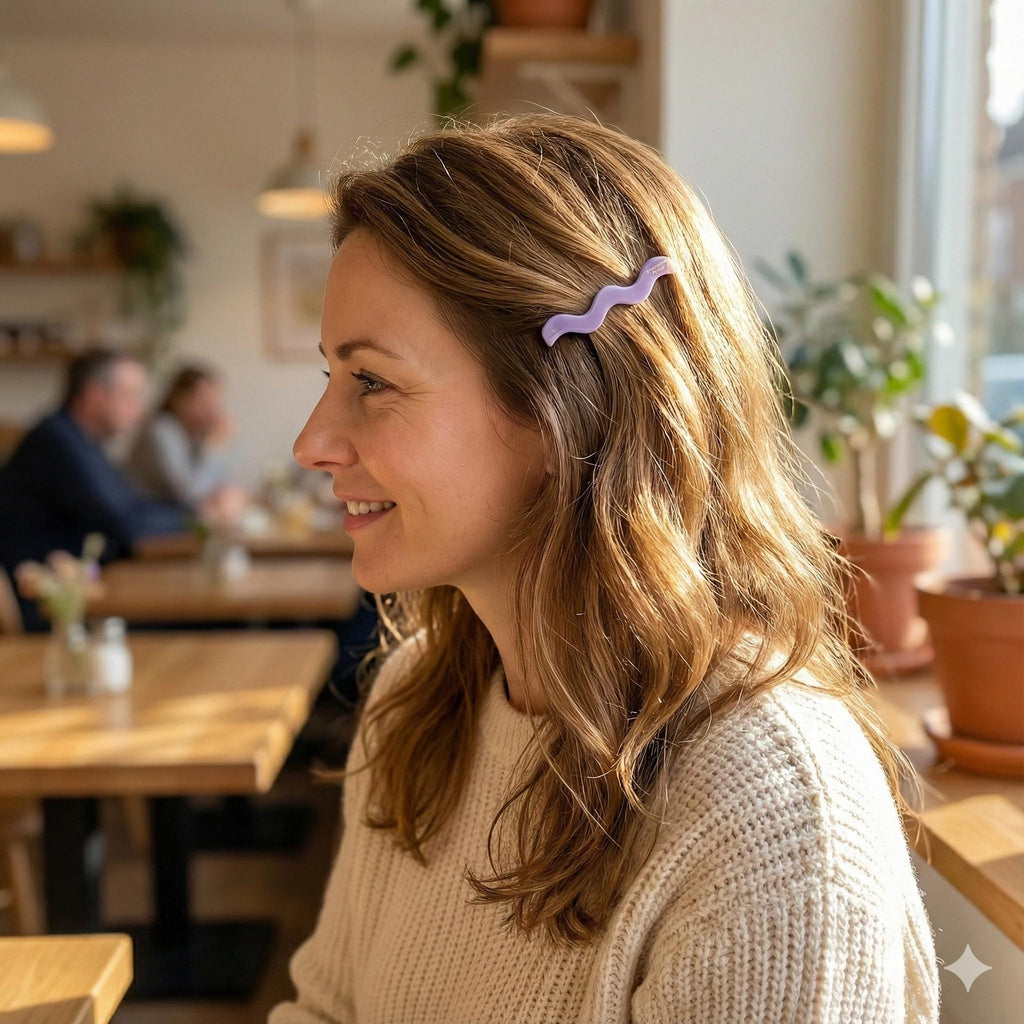 Leopard Wave Bobby Pin (2.4 Inch) / Cute Tortoise Shell French Hair Pin / Hair Accessory for Woman / Mini Hair Claw Clip