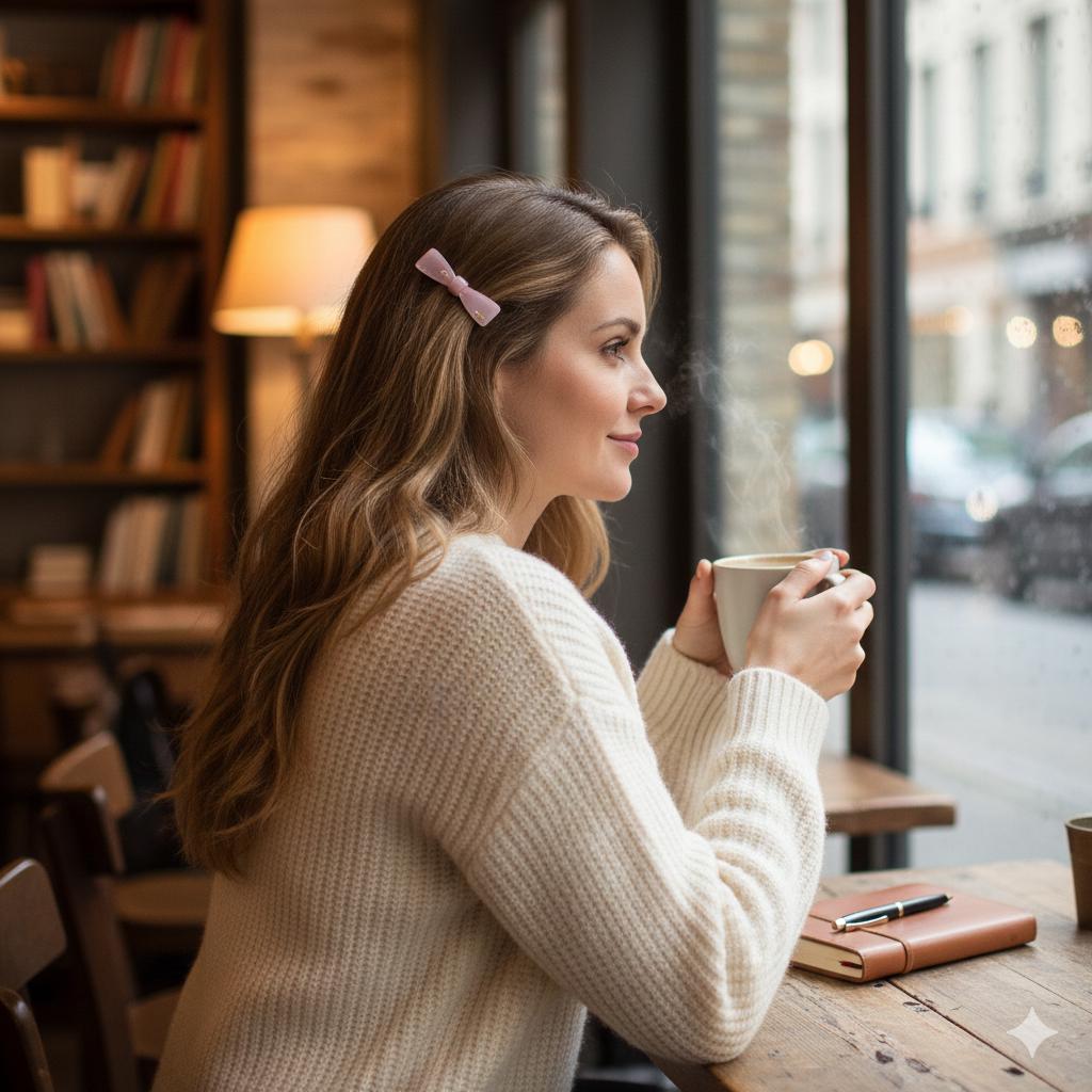 Leopard Glossy Cute Ribbon Mini Hair Barrette / Small French Hair Pin / Hair Accessory for Woman / Automatic Hair Clip