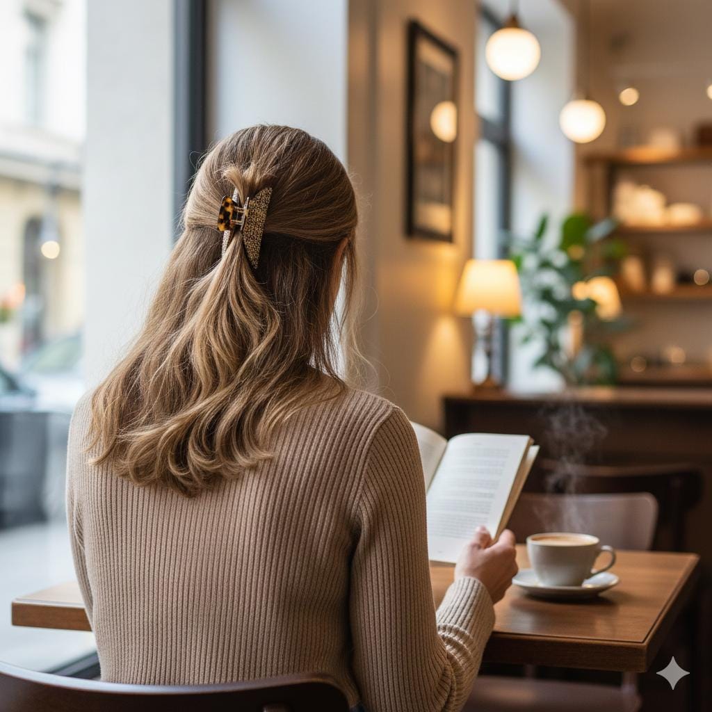 Black Cubic Half Moon Hair Clip (3.0 Inch) / Leopard Tortoise Shell Double Clip French Hair Pin / Hair Barrette for Woman