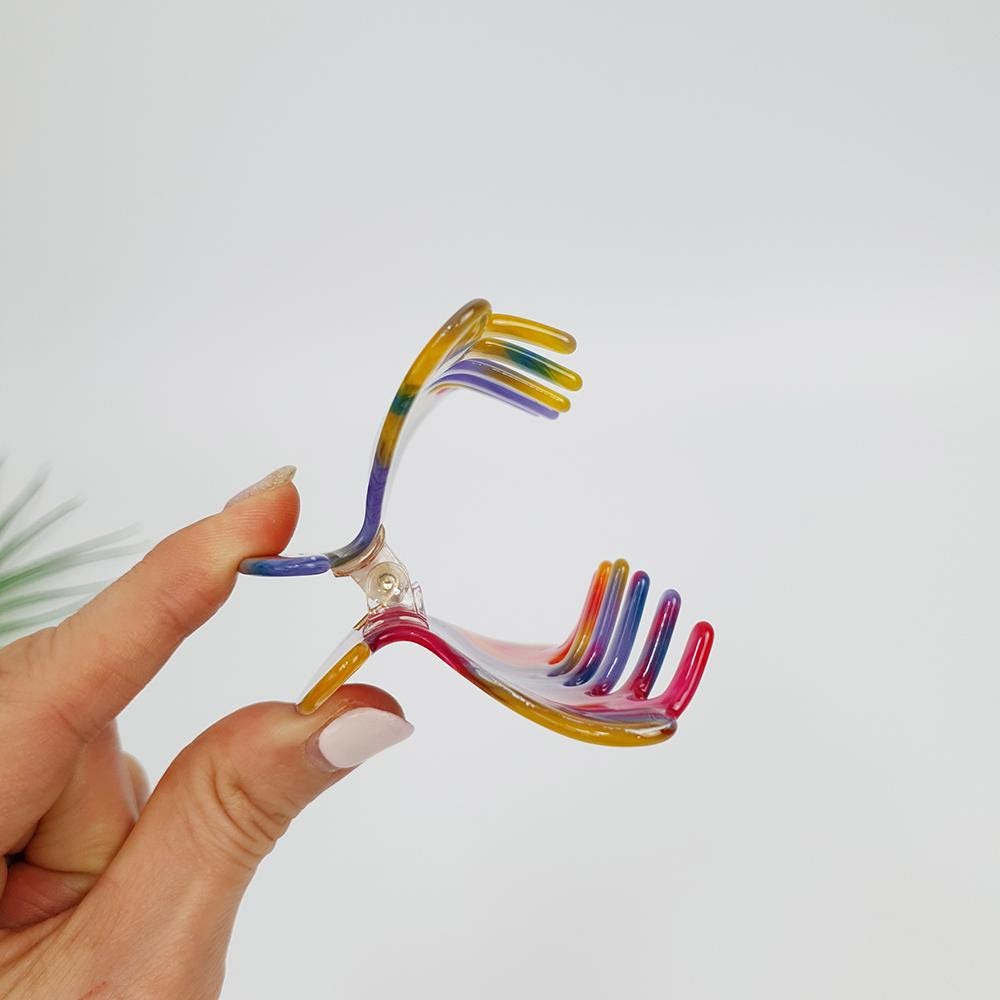 Leopard Aurora Half Moon Hair Clip (3.7 Inch) / Tortoise Shell French Hair Pin / Hair Barrette for Woman / Large Hair Clip