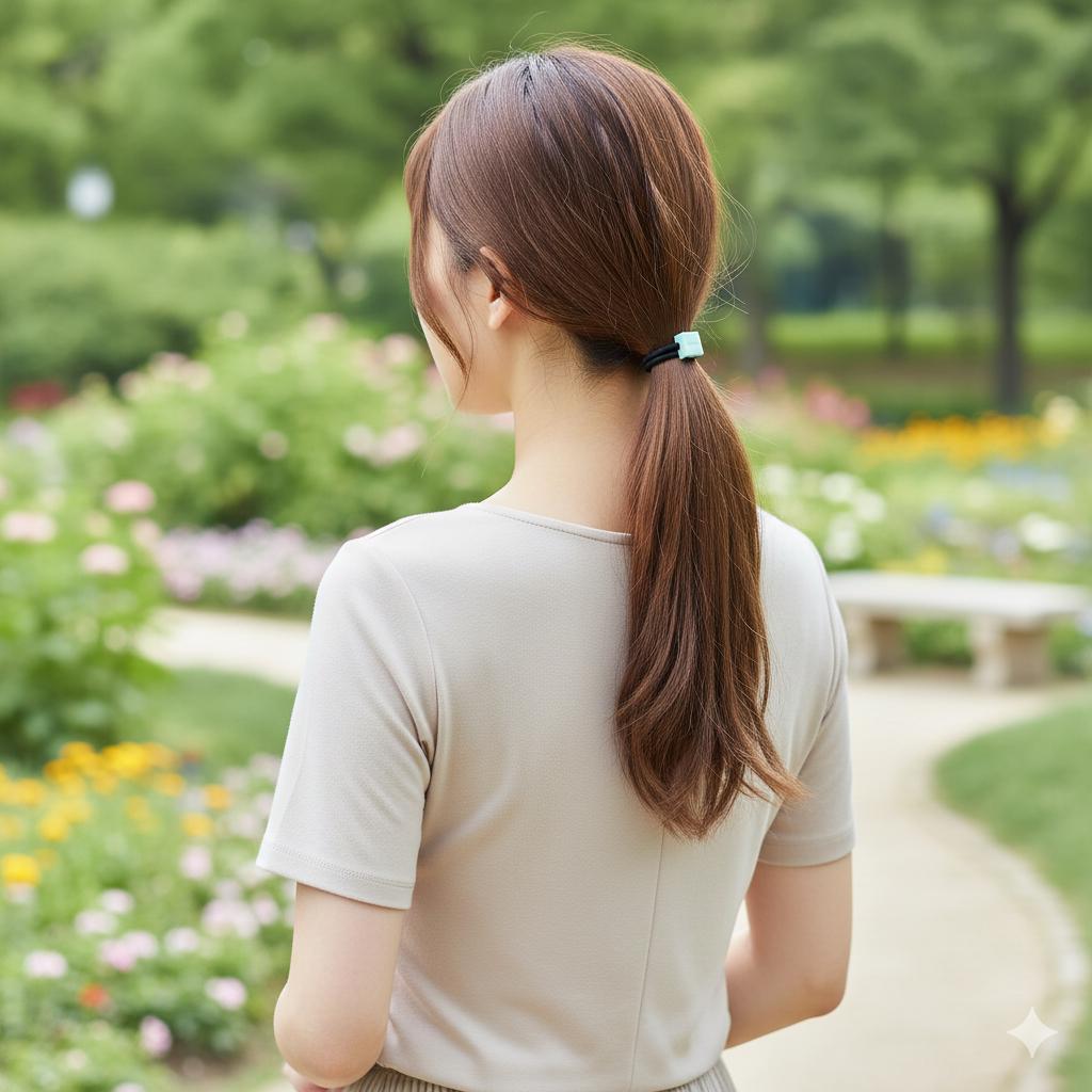 New Color Mini Square Cube Ponytail Elastic (0.6 Inch) / Simple Cute Ponytail Holder / Hair Accessory for Woman / French Hair Tie