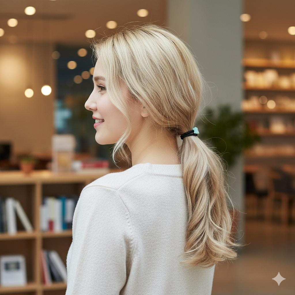 New Color Mini Square Cube Ponytail Elastic (0.6 Inch) / Simple Cute Ponytail Holder / Hair Accessory for Woman / French Hair Tie