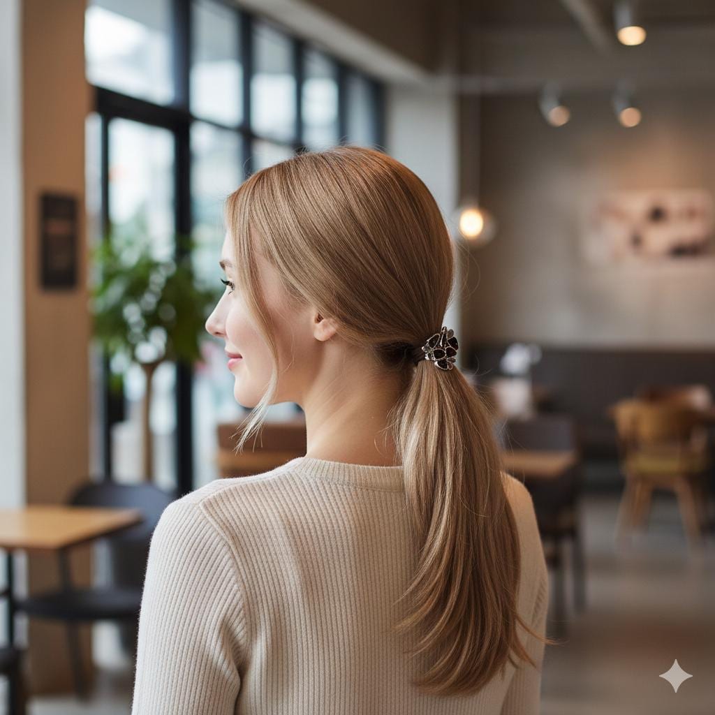 Butterfly Friends Ponytail Hair Tie (1.4 Inch) / Simple Cute Ponytail Holder / Hair Accessory for Woman / French Hair Tie